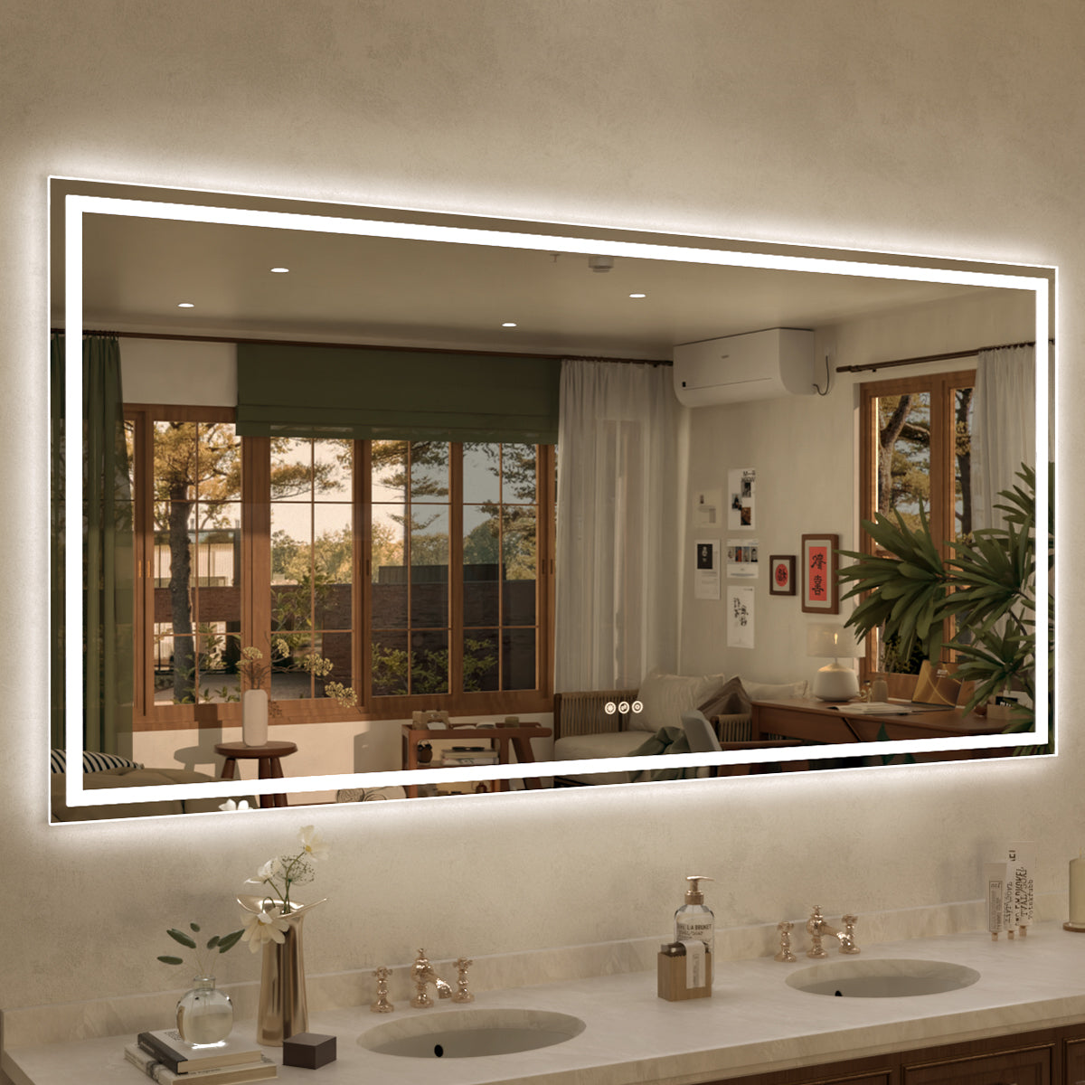 Spring Frameless LED Vanity Mirror - Available in 30x36 in. & Other Sizes
