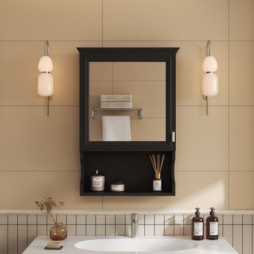 Halcyon 20 in. W x 28.7 in. H Rectangular MDF Modern Wall Mounted Bathroom Medicine Cabinet with Mirror