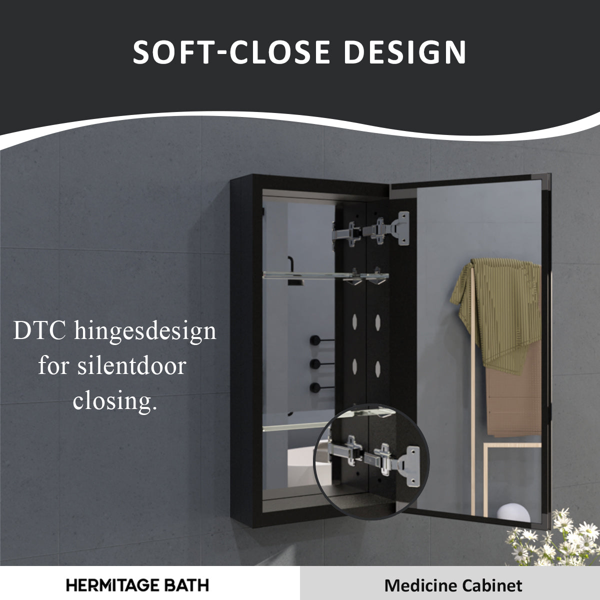 Flicker 12 in. W x 24 in. H Rectangular Aluminum or Surface-Mount Beveled Medicine Cabinet with Mirror
