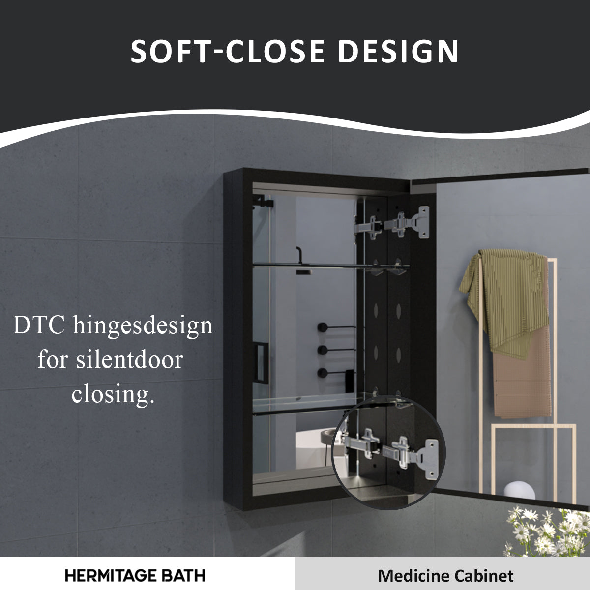 Flicker 15 in. W x 24 in. H Rectangular Aluminum or Surface-Mount Beveled Medicine Cabinet with Mirror
