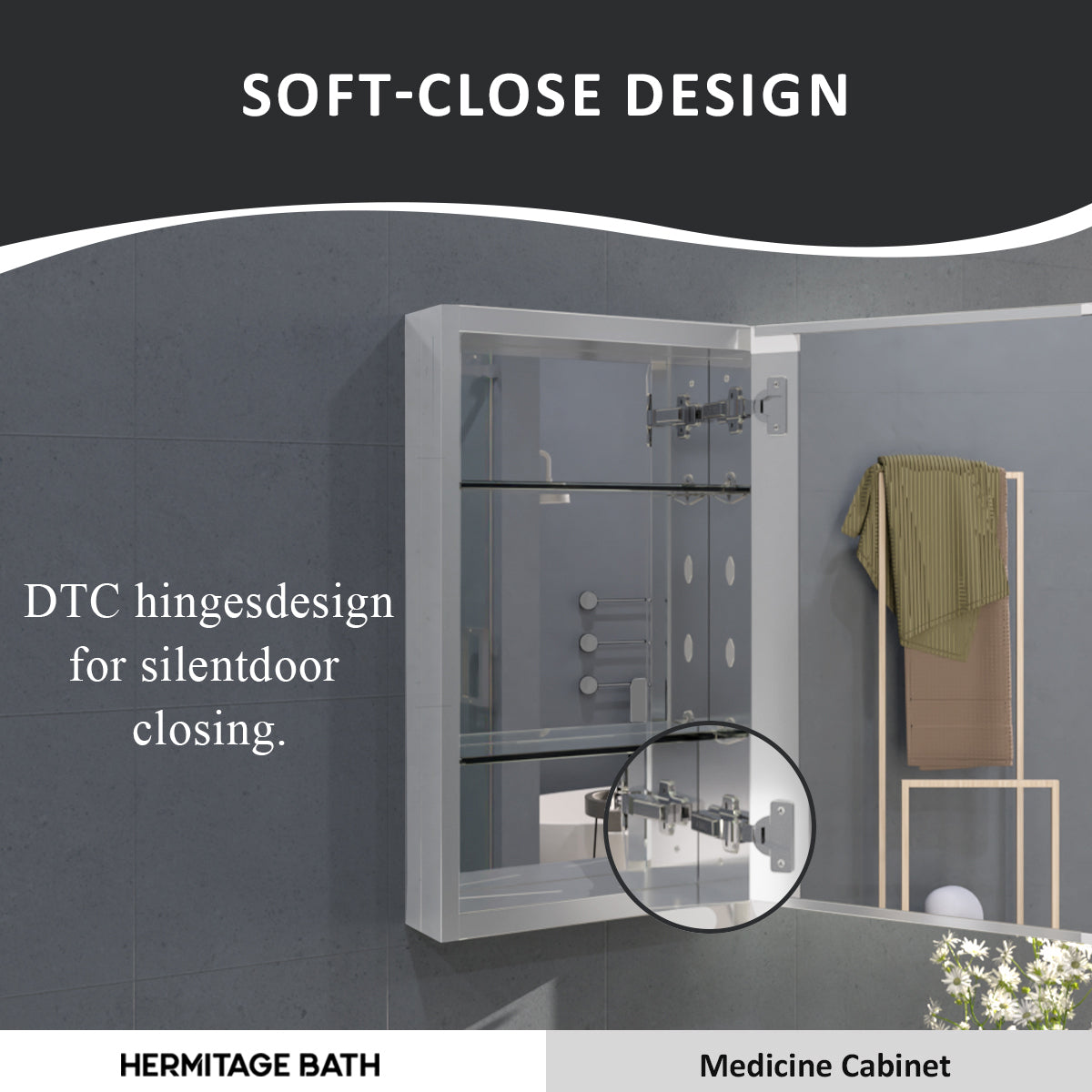 Flicker 15 in. W x 24 in. H Rectangular Aluminum or Surface-Mount Beveled Medicine Cabinet with Mirror