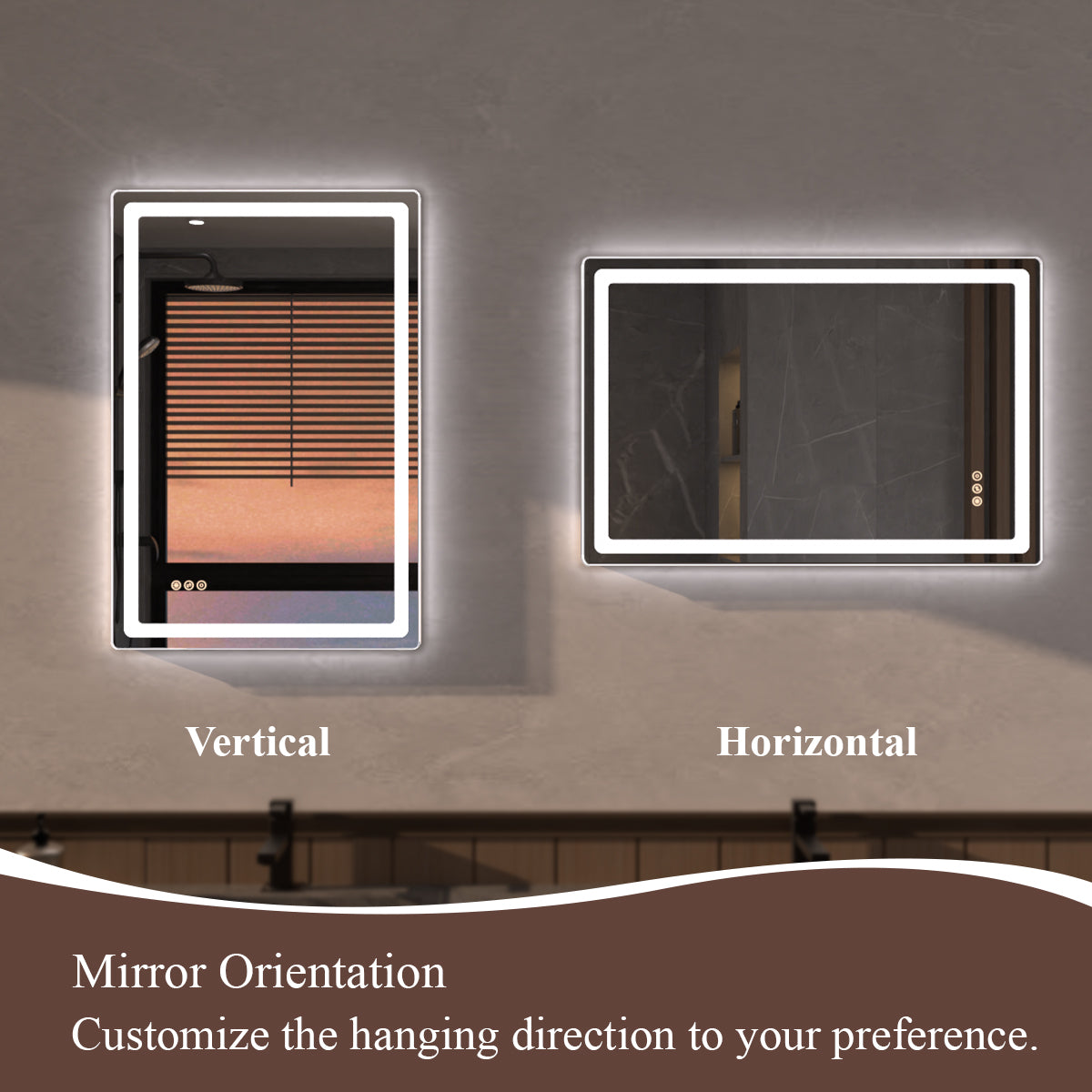 Niveous Frameless LED Vanity Mirror - Available in 30x36 in. & Other Sizes