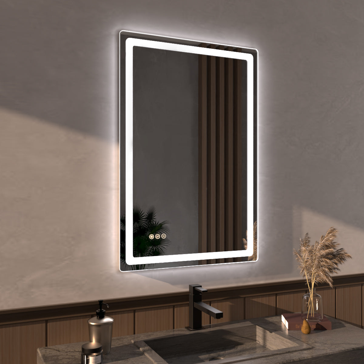 Niveous Frameless LED Vanity Mirror - Available in 30x36 in. & Other Sizes