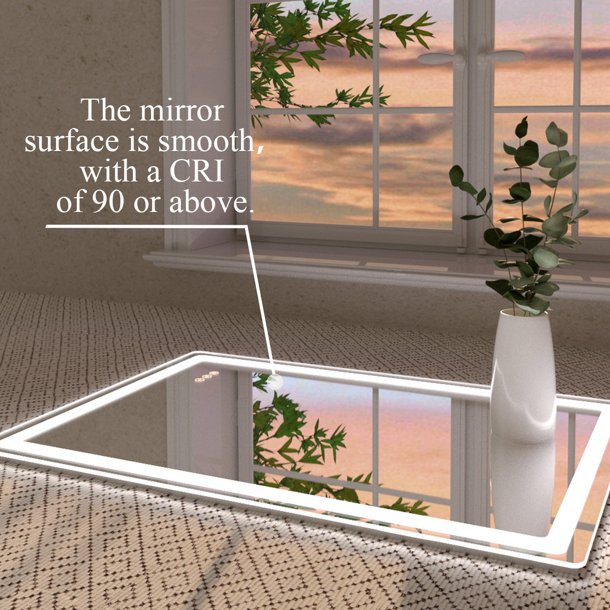 Niveous Frameless LED Vanity Mirror - Available in 30x36 in. & Other Sizes