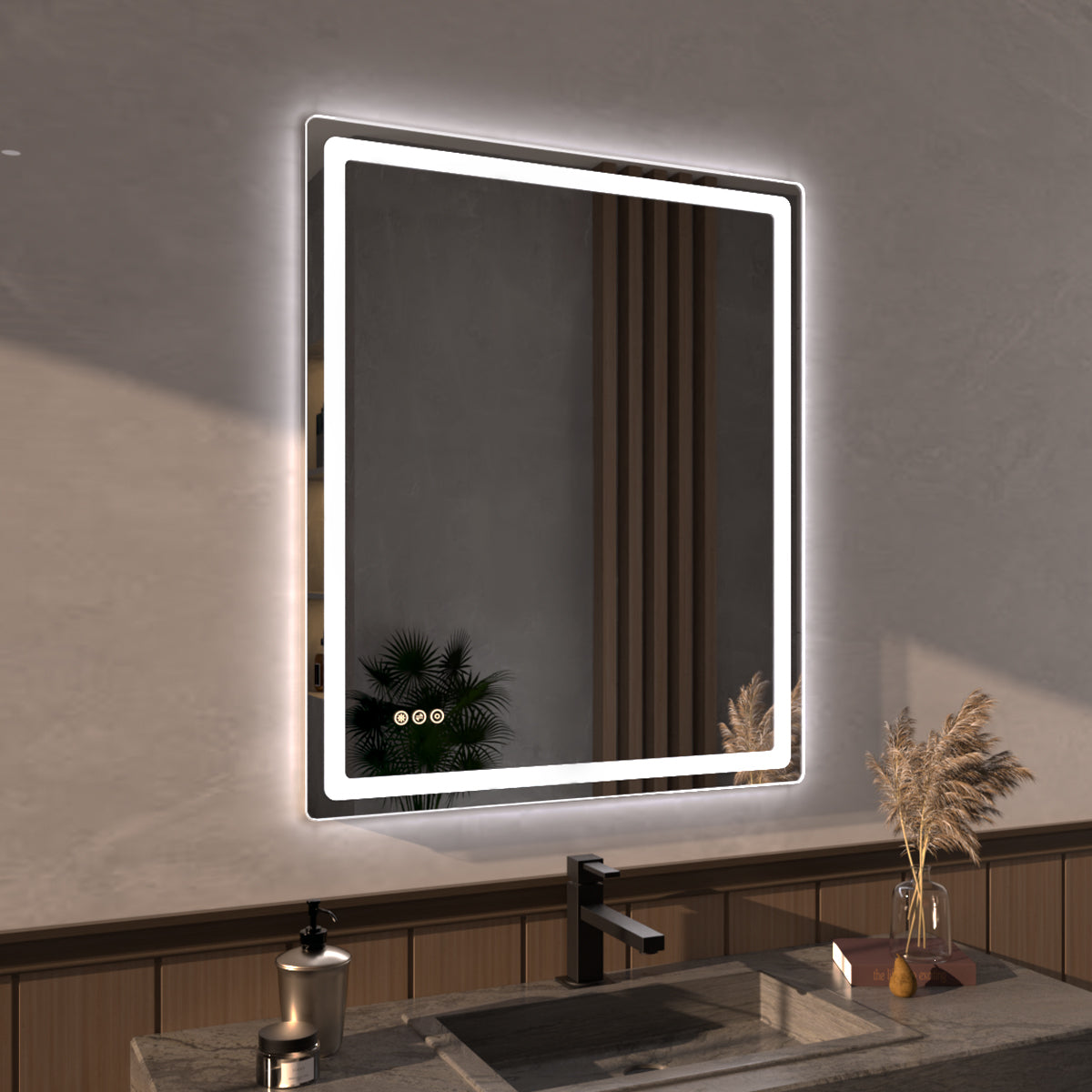 Niveous Frameless LED Vanity Mirror - Available in 30x36 in. & Other Sizes