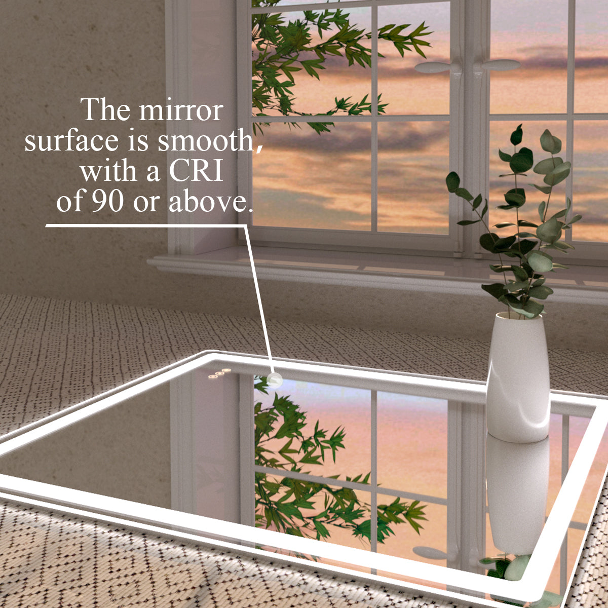 Niveous Frameless LED Vanity Mirror - Available in 30x36 in. & Other Sizes