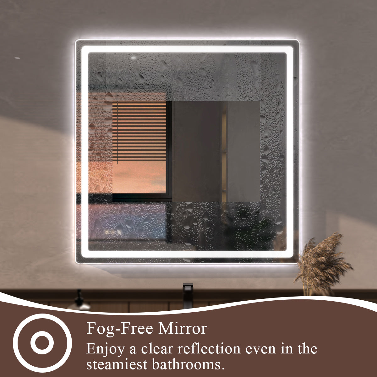 Niveous Frameless LED Vanity Mirror - Available in 42x36 in. & Other Sizes