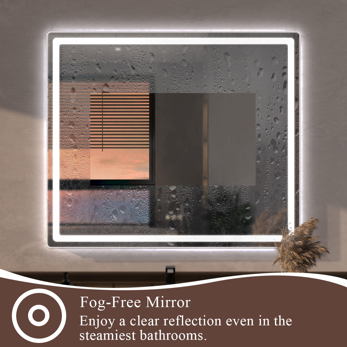 Niveous Frameless LED Vanity Mirror - Available in 30x36 in. & Other Sizes