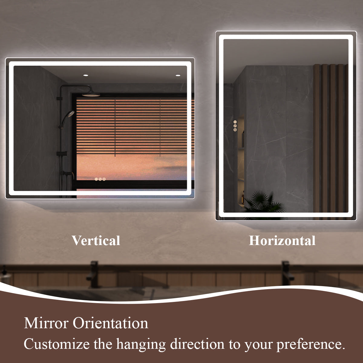 Niveous Frameless LED Vanity Mirror - Available in 42x36 in. & Other Sizes