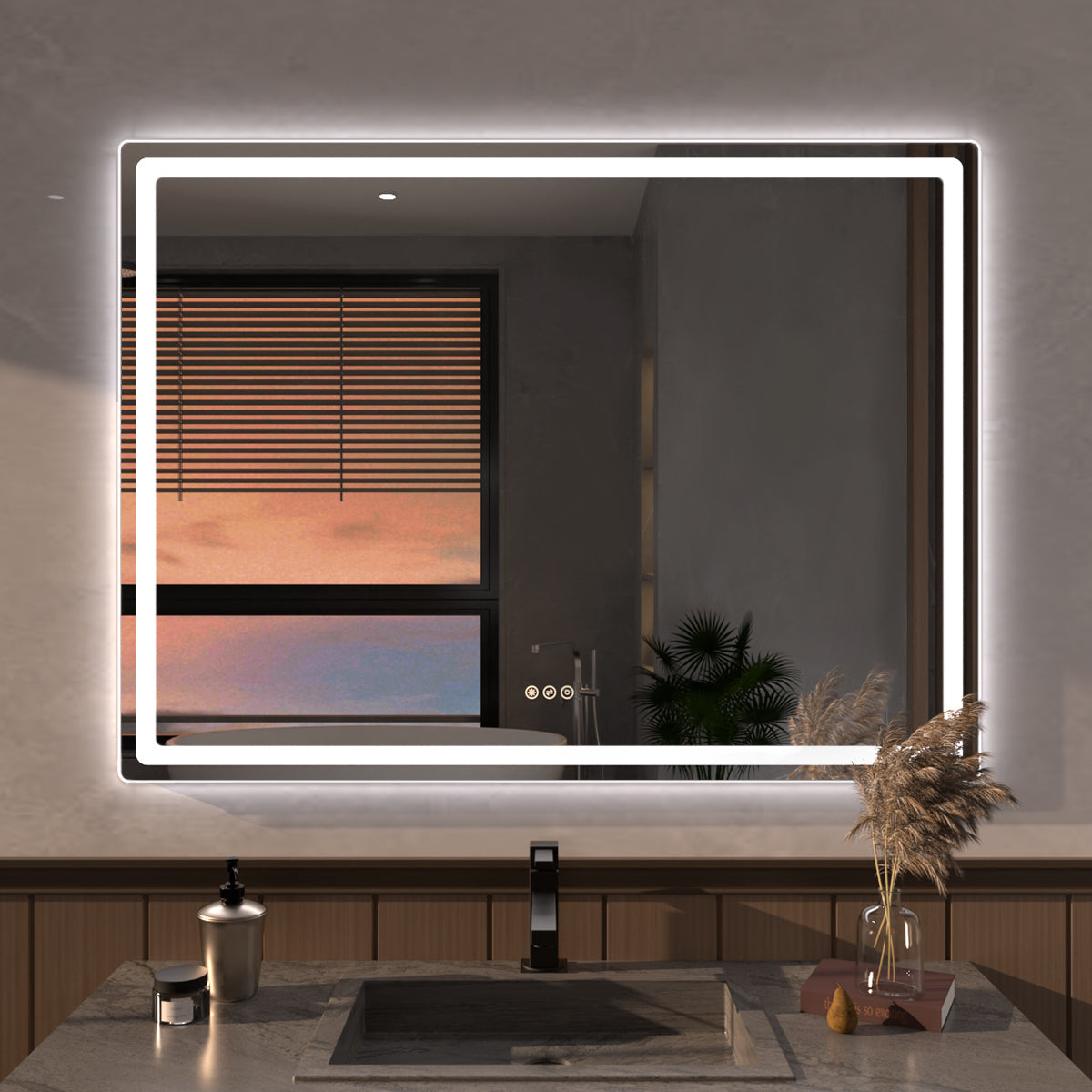 Niveous Frameless LED Vanity Mirror - Available in 30x36 in. & Other Sizes