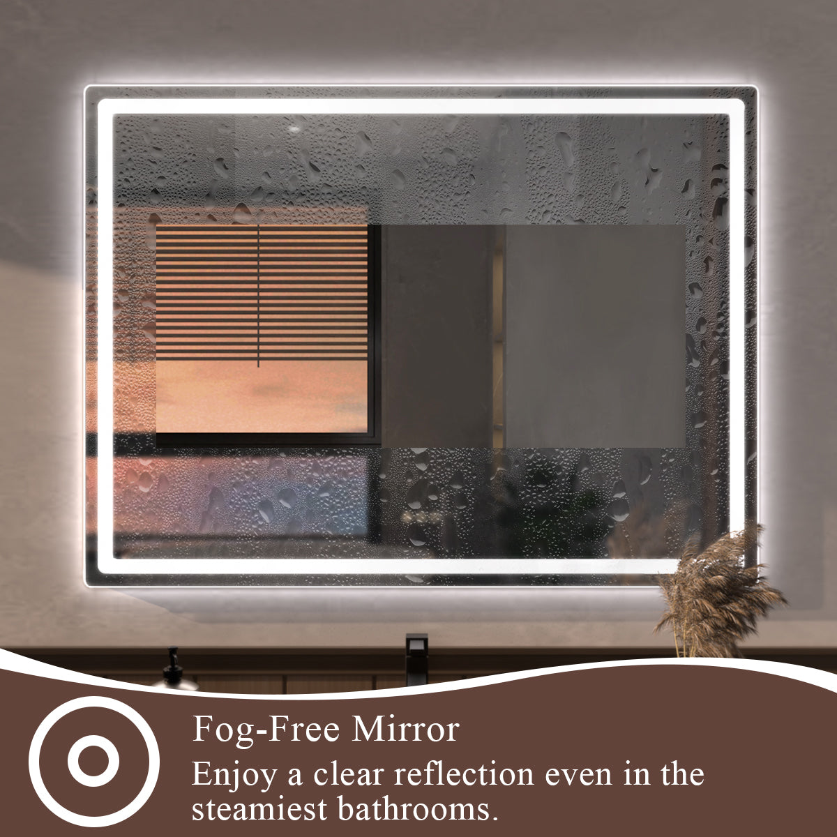 Niveous Frameless LED Vanity Mirror - Available in 42x36 in. & Other Sizes