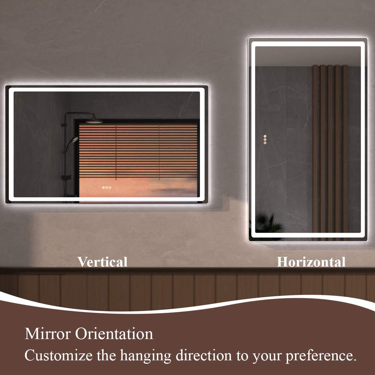 Niveous Frameless LED Vanity Mirror - Available in 42x36 in. & Other Sizes