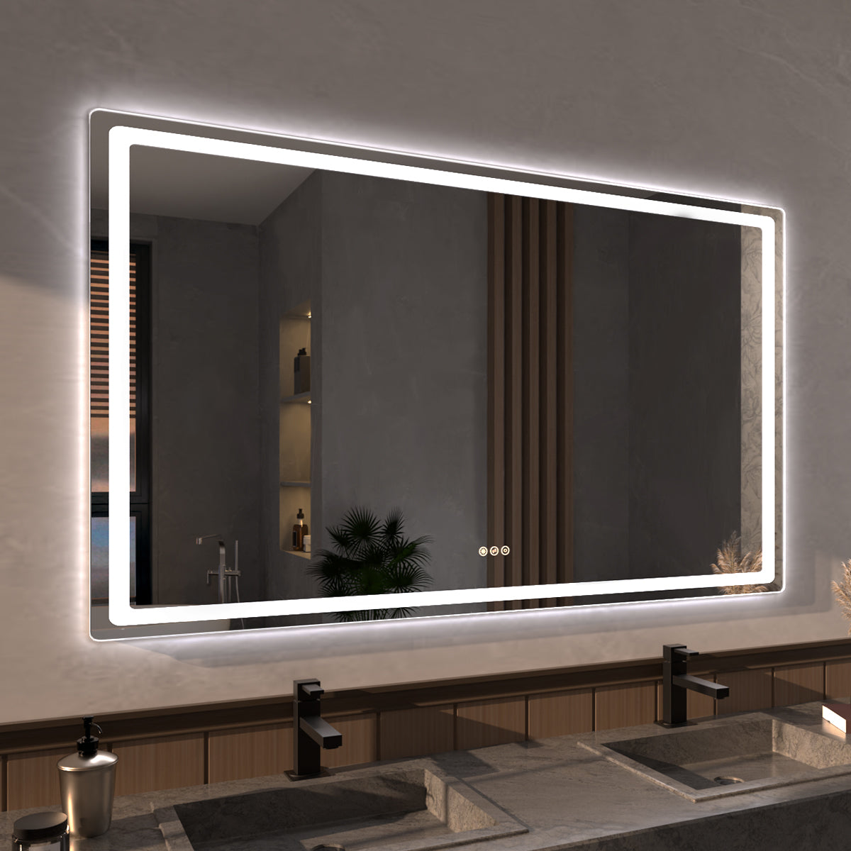 Niveous Frameless LED Vanity Mirror - Available in 24x36 in. & Other Sizes