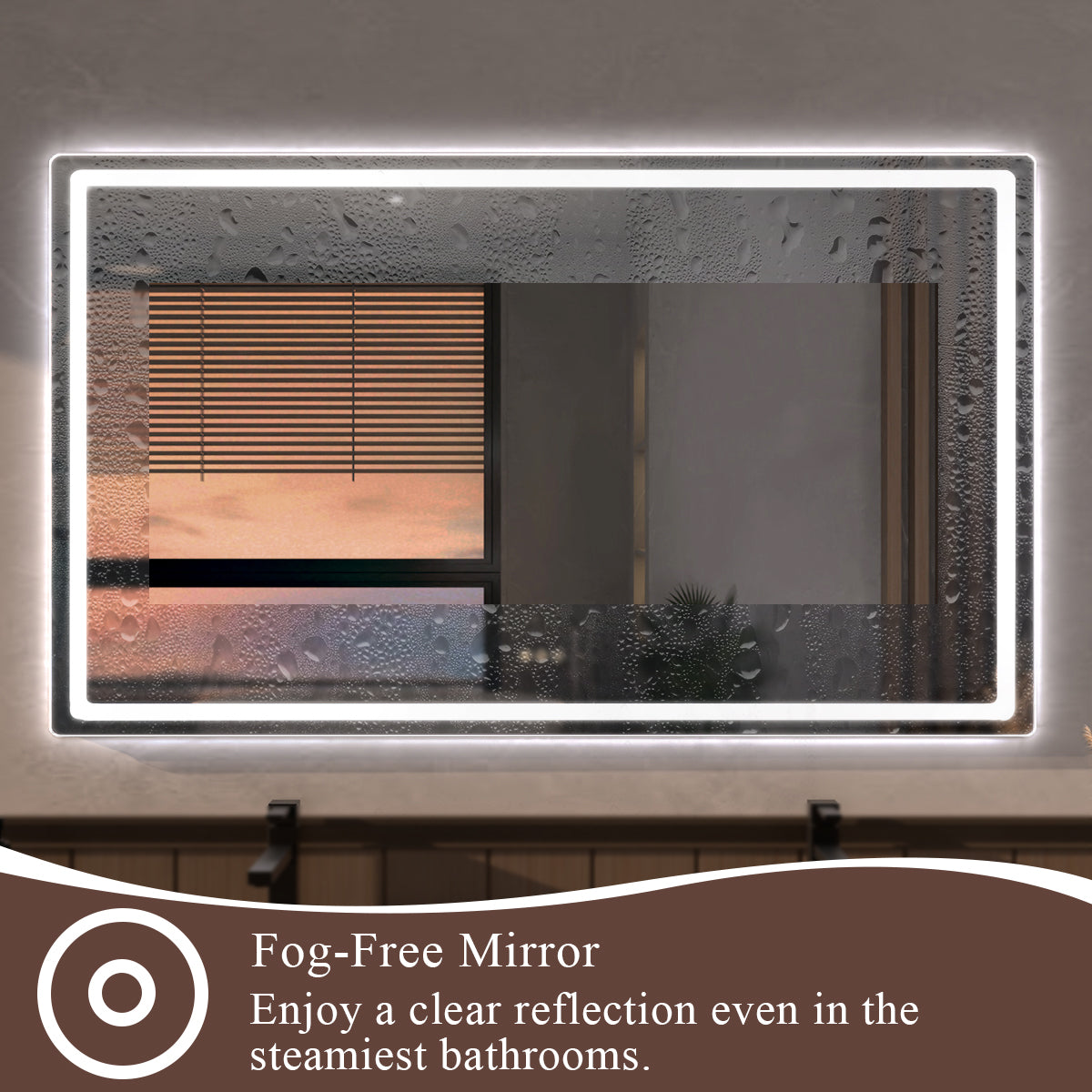 Niveous Frameless LED Vanity Mirror - Available in 24x36 in. & Other Sizes