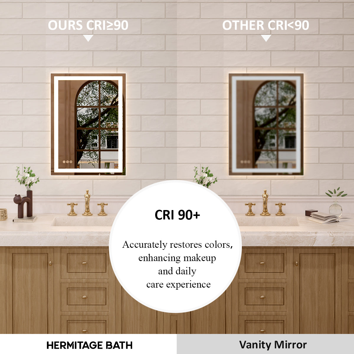 Orliva Frameless LED Vanity Mirror - Available in 72x36 in other Sizes
