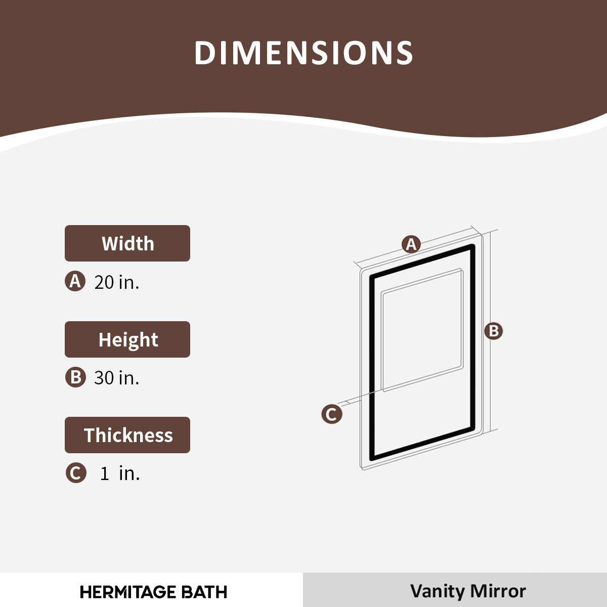Orliva Frameless LED Vanity Mirror - Available in 72x36 in other Sizes