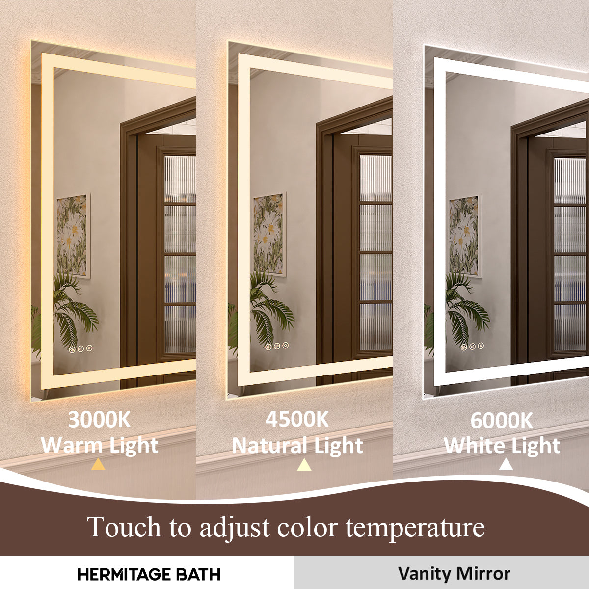 Orliva Frameless LED Vanity Mirror - Available in 72x36 in other Sizes