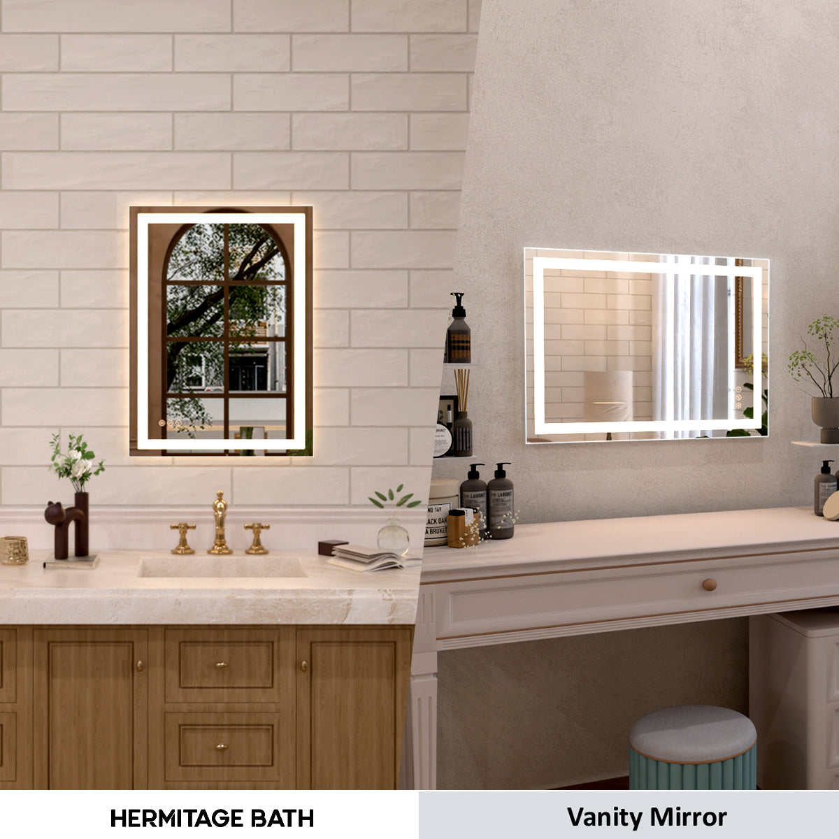 Orliva Frameless LED Vanity Mirror - Available in 72x36 in other Sizes