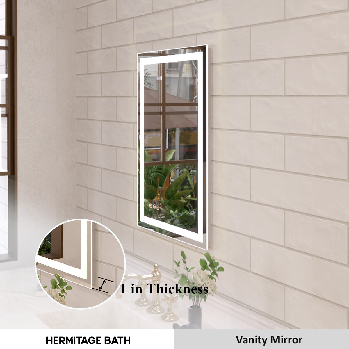 Orliva Frameless LED Vanity Mirror - Available in 72x36 in other Sizes