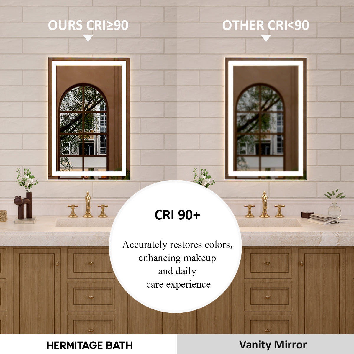 Orliva Frameless LED Vanity Mirror - Available in 72x36 in other Sizes