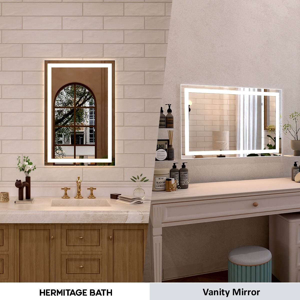 Orliva Frameless LED Vanity Mirror - Available in 72x36 in other Sizes
