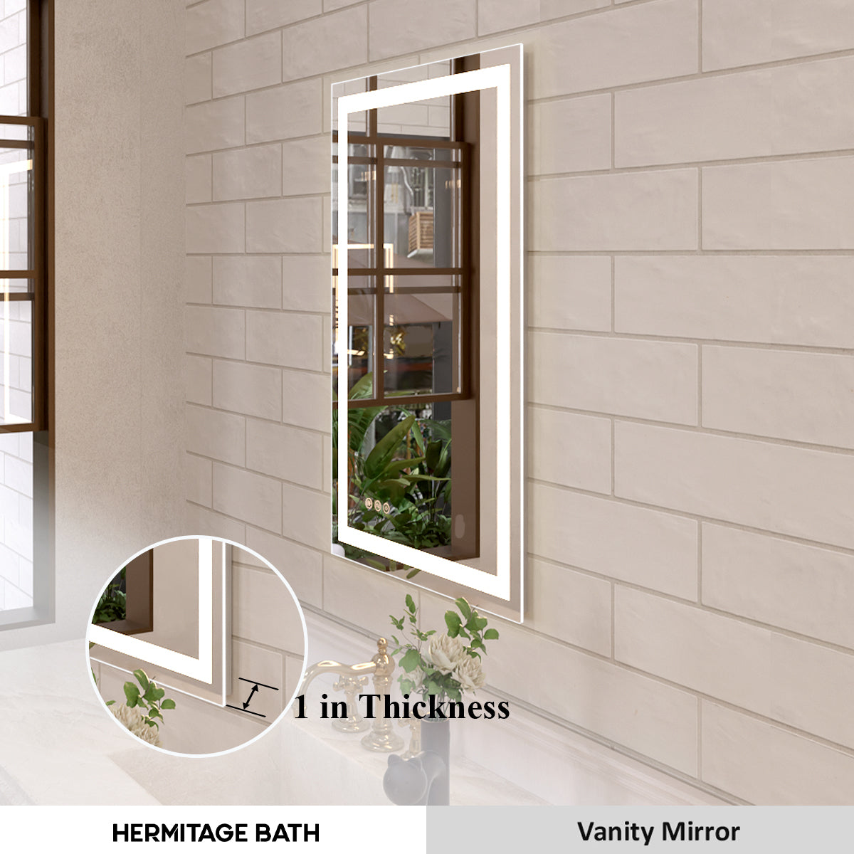 Orliva Frameless LED Vanity Mirror - Available in 72x36 in other Sizes