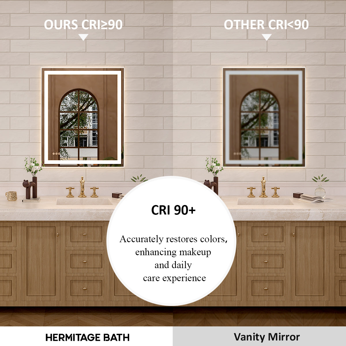 Orliva Frameless LED Vanity Mirror - Available in 72x36 in other Sizes