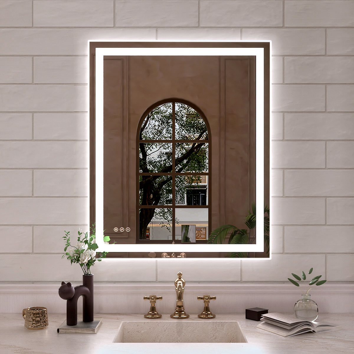 Orliva Frameless LED Vanity Mirror - Available in 24x36 in. & Other Sizes