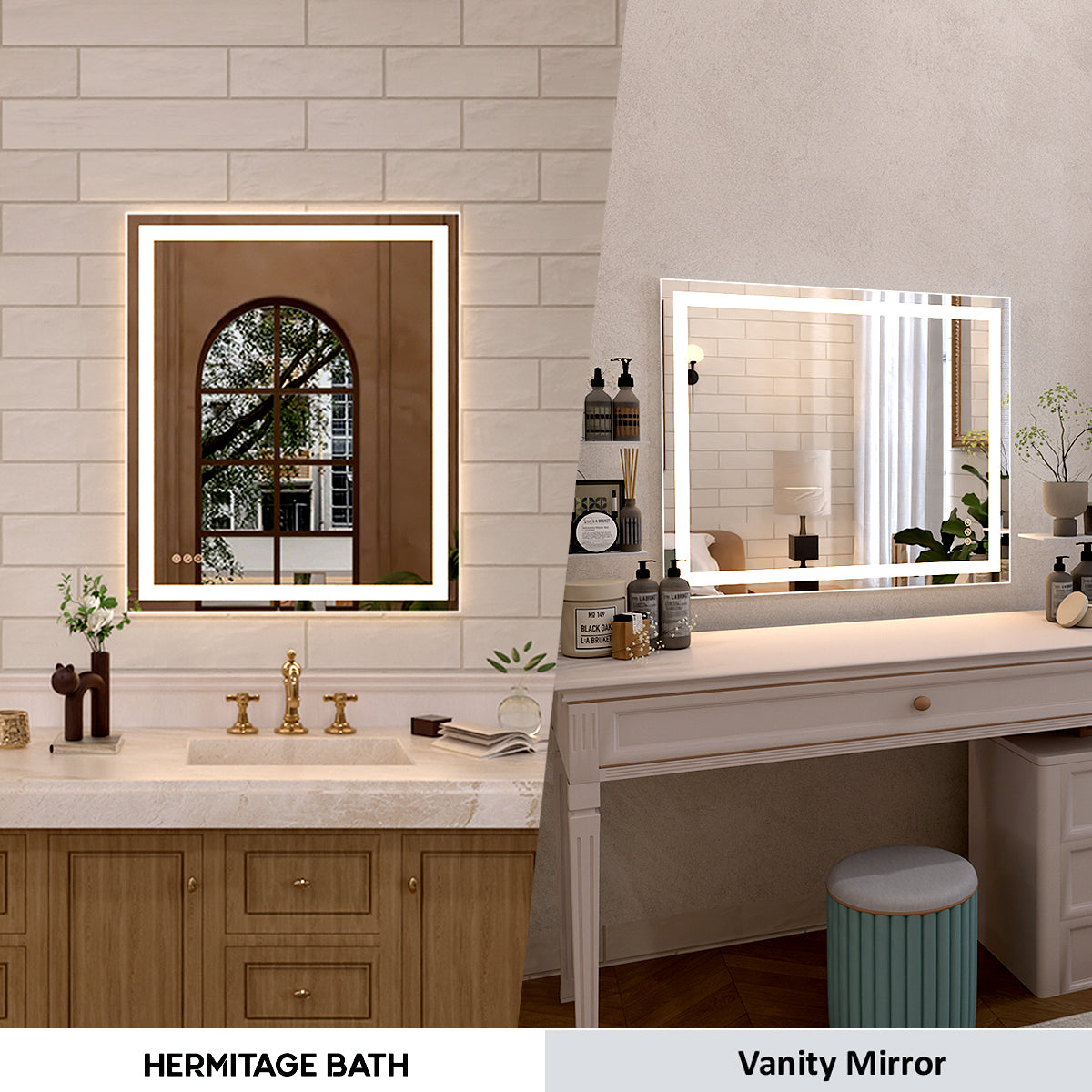 Orliva Frameless LED Vanity Mirror - Available in 72x36 in other Sizes