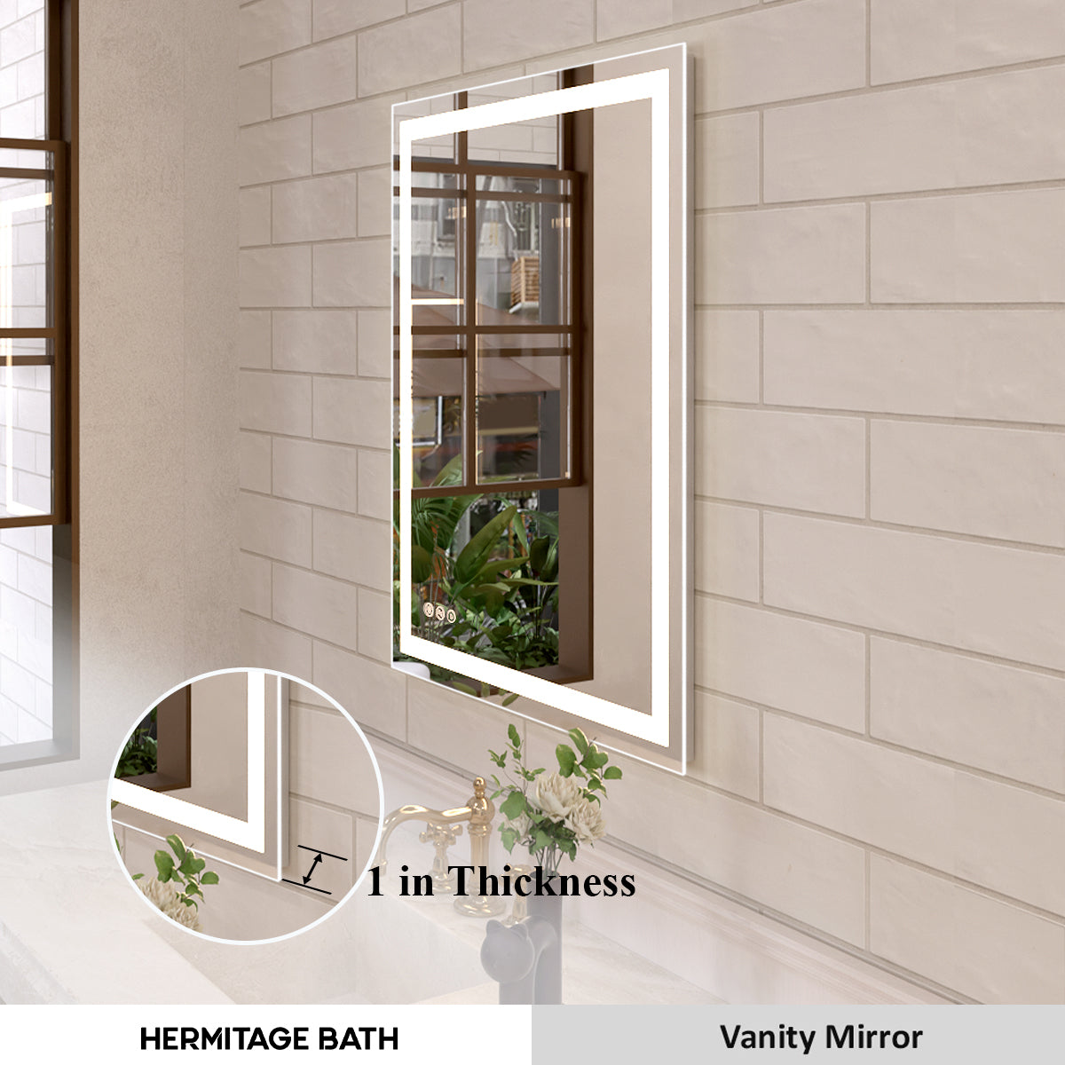 Orliva Frameless LED Vanity Mirror - Available in 72x36 in other Sizes