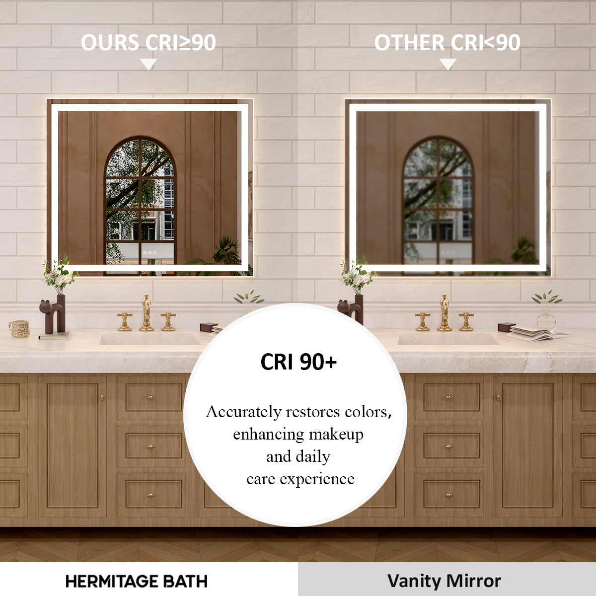 Orliva Frameless LED Vanity Mirror - Available in 72x36 in other Sizes