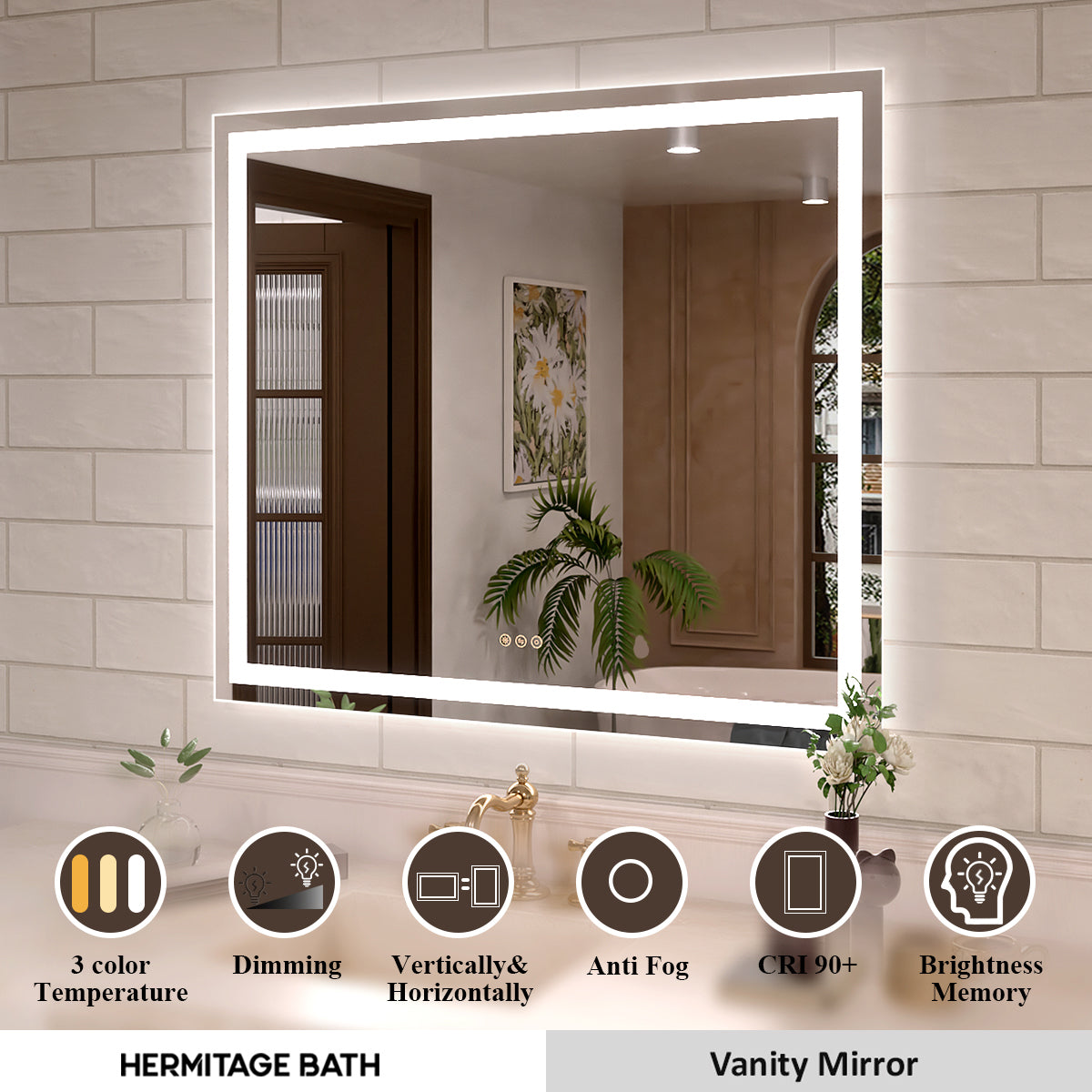 Orliva Frameless LED Vanity Mirror - Available in 72x36 in other Sizes