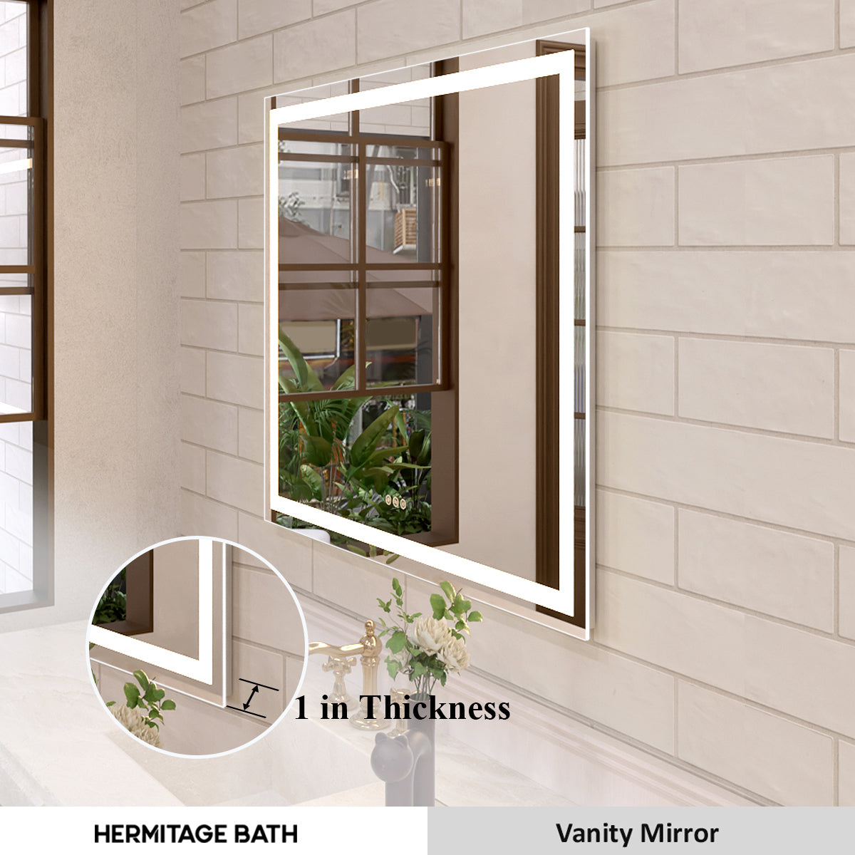 Orliva Frameless LED Vanity Mirror - Available in 72x36 in other Sizes