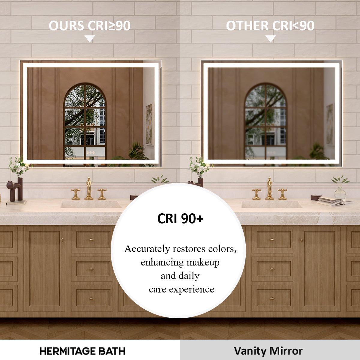 Orliva Frameless LED Vanity Mirror - Available in 72x36 in other Sizes