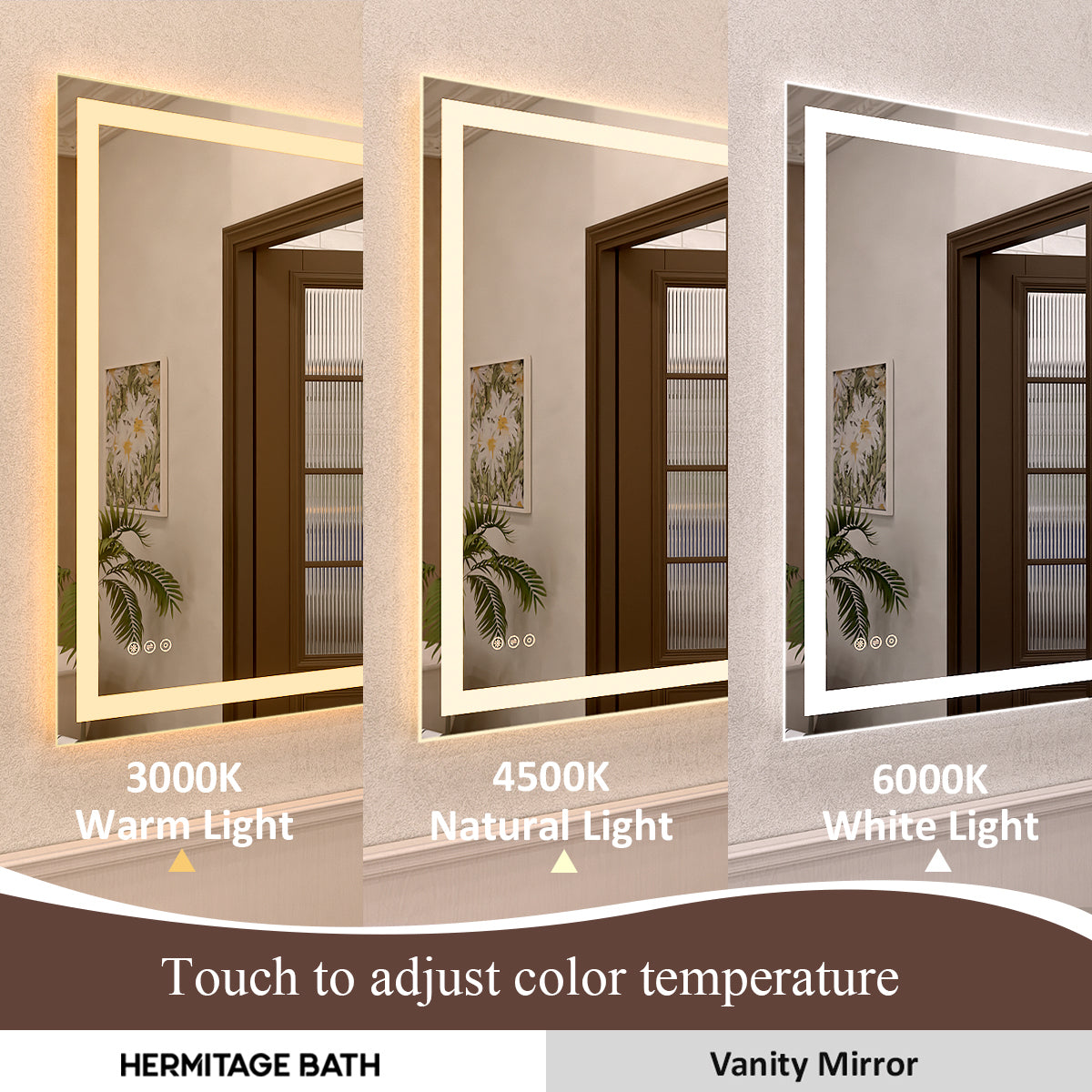 Orliva Frameless LED Vanity Mirror - Available in 72x36 in other Sizes