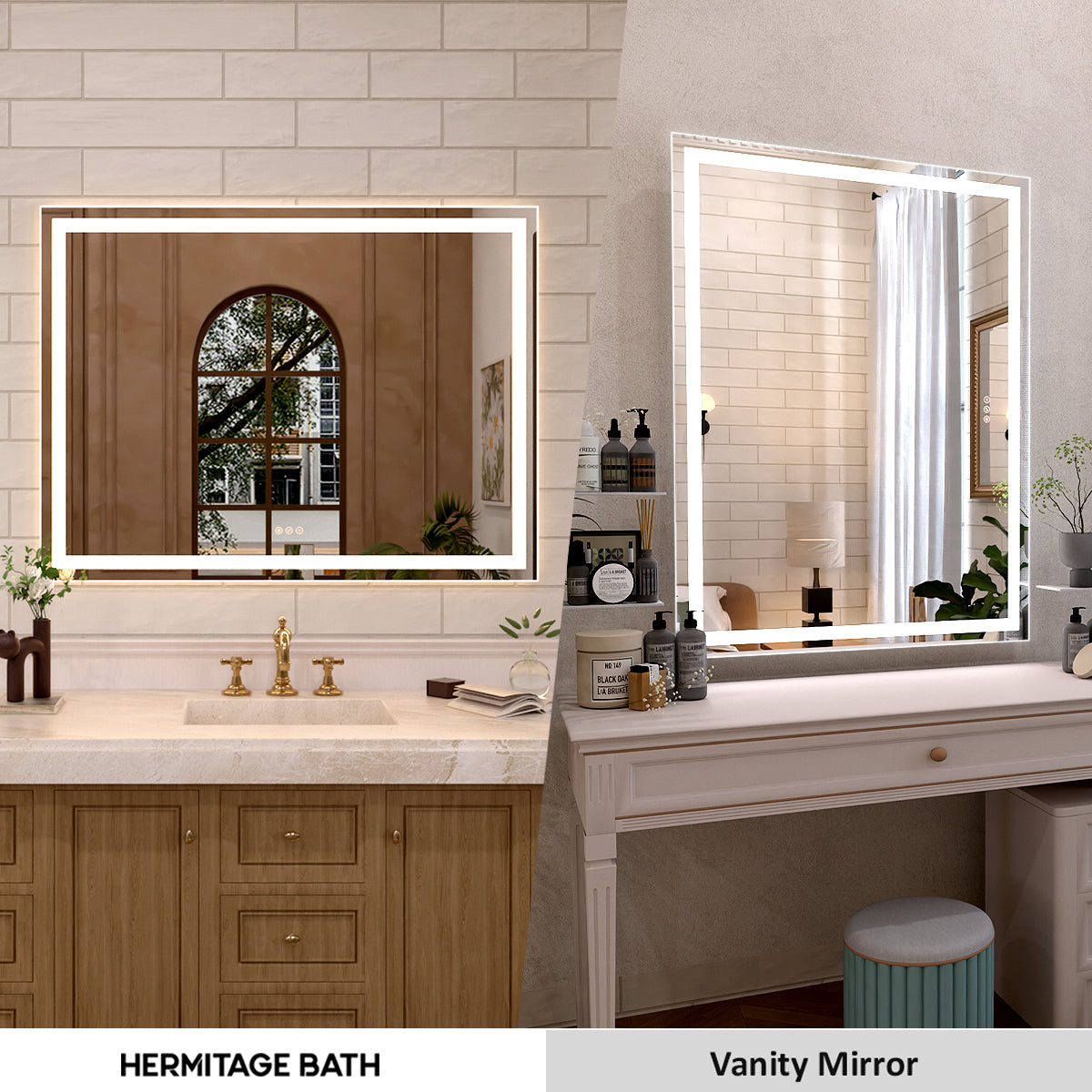 Orliva Frameless LED Vanity Mirror - Available in 24x36 in. & Other Sizes