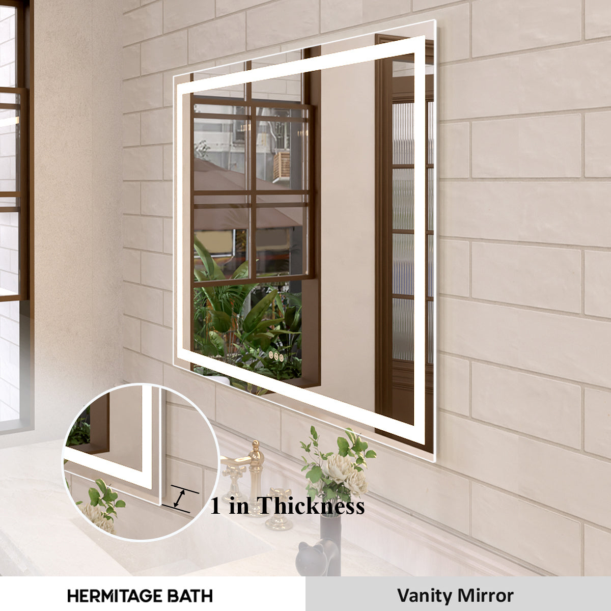Orliva Frameless LED Vanity Mirror - Available in 72x36 in other Sizes