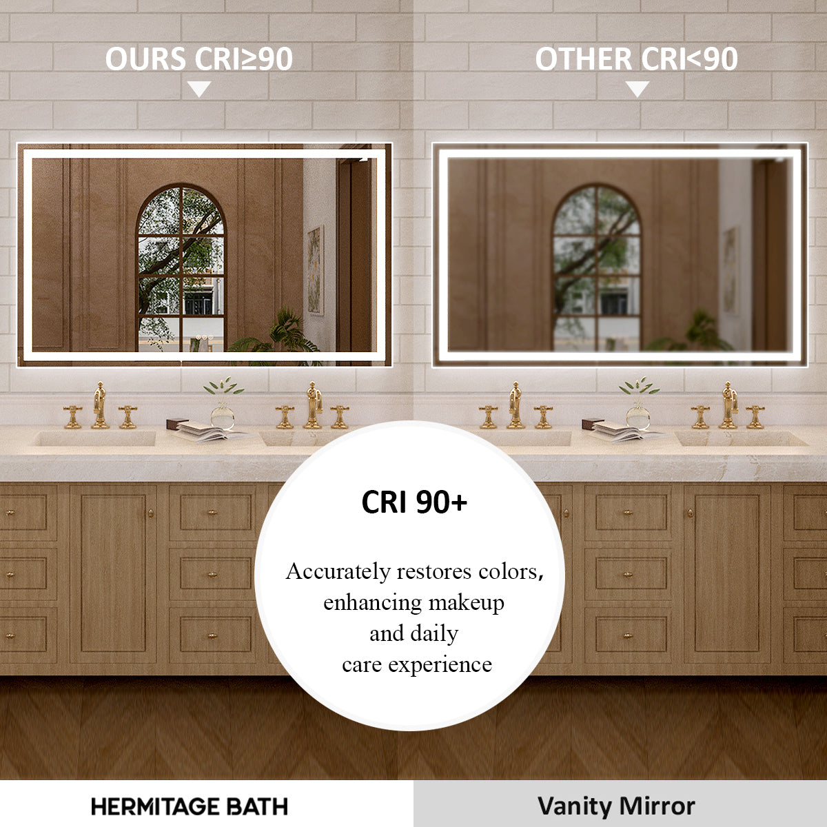 Orliva Frameless LED Vanity Mirror - Available in 72x36 in other Sizes