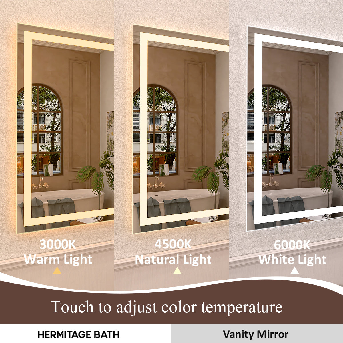 Orliva Frameless LED Vanity Mirror - Available in 72x36 in other Sizes