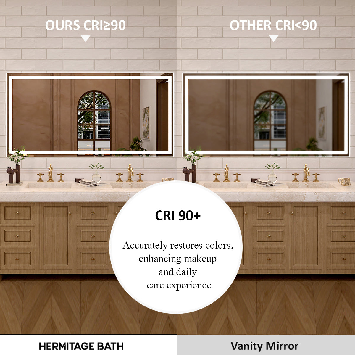 Orliva Frameless LED Vanity Mirror - Available in 72x36 in other Sizes