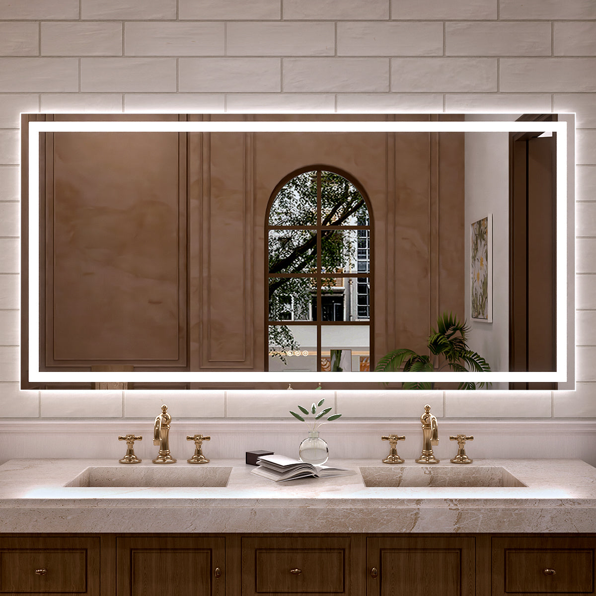 Orliva Frameless LED Vanity Mirror - Available in 72x36 in other Sizes