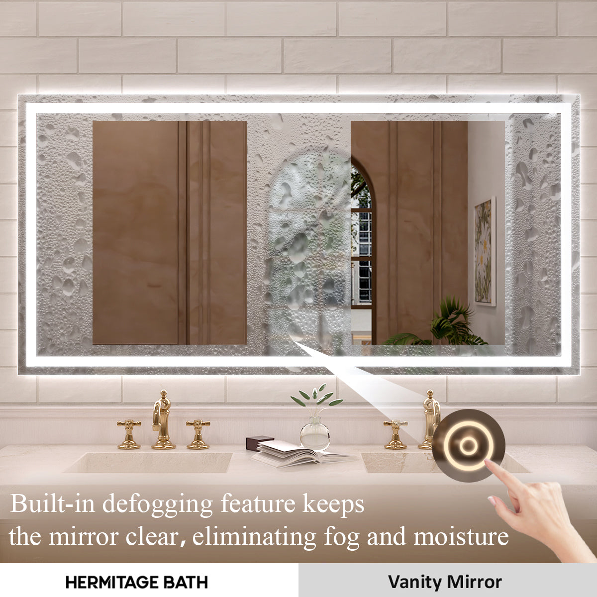 Orliva Frameless LED Vanity Mirror - Available in 72x36 in other Sizes