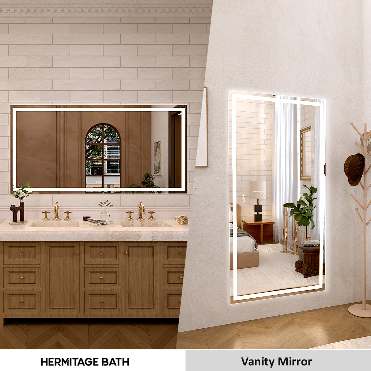 Orliva Frameless LED Vanity Mirror - Available in 72x36 in other Sizes