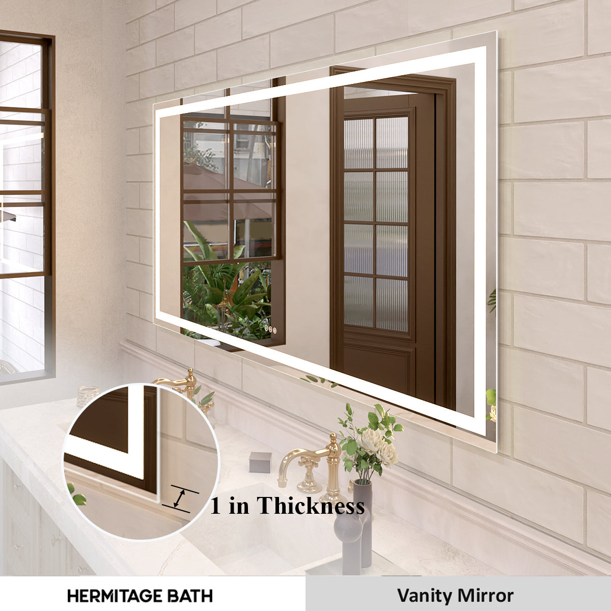 Orliva Frameless LED Vanity Mirror - Available in 72x36 in other Sizes