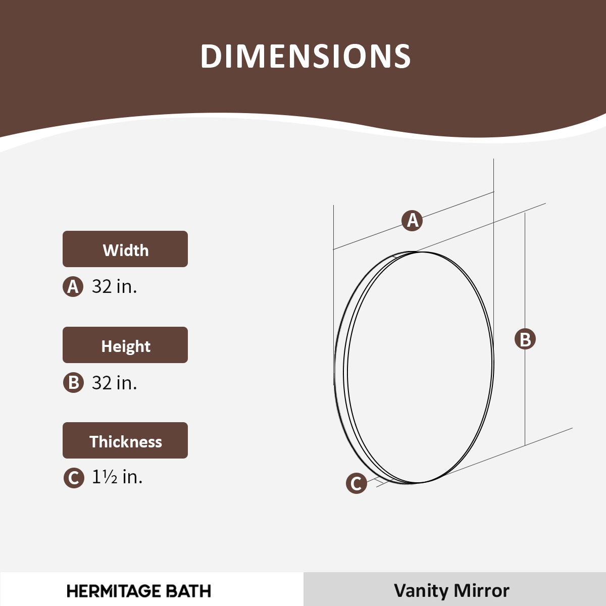 Tanx Round Framed Wall Bathroom Vanity Mirror in Matte Black