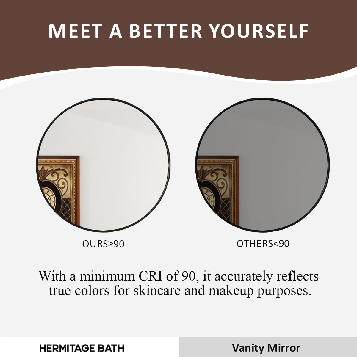 Tanx Round Framed Wall Bathroom Vanity Mirror in Matte Black