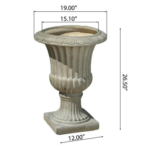 Arcadia 19 in. Magnesium Oxide Floor Planter for Indoor Outdoor Use