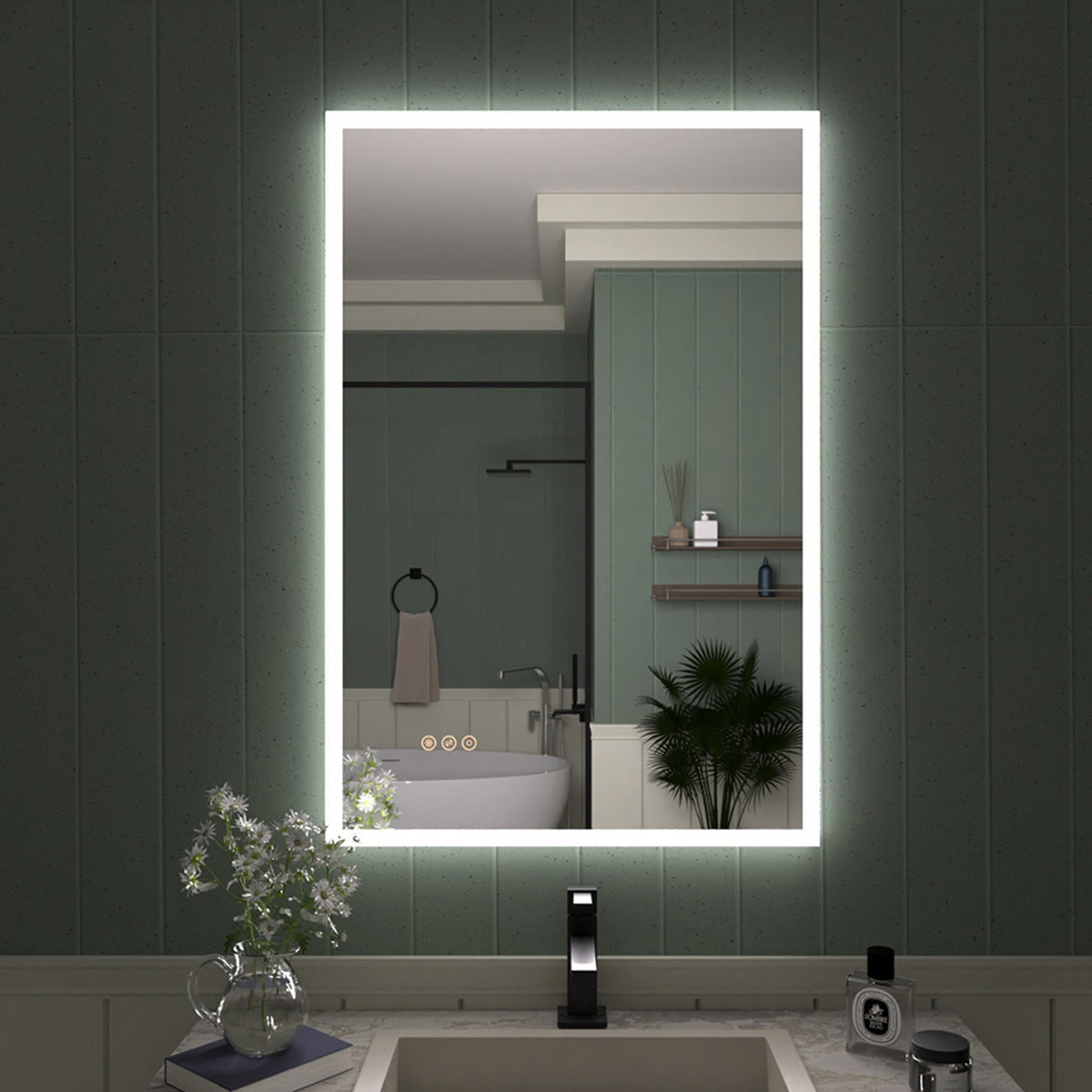 TaiMei LED Bathroom Vanity Mirror Anti-Fog Brightness Adjustable High-Definition ETL Certified