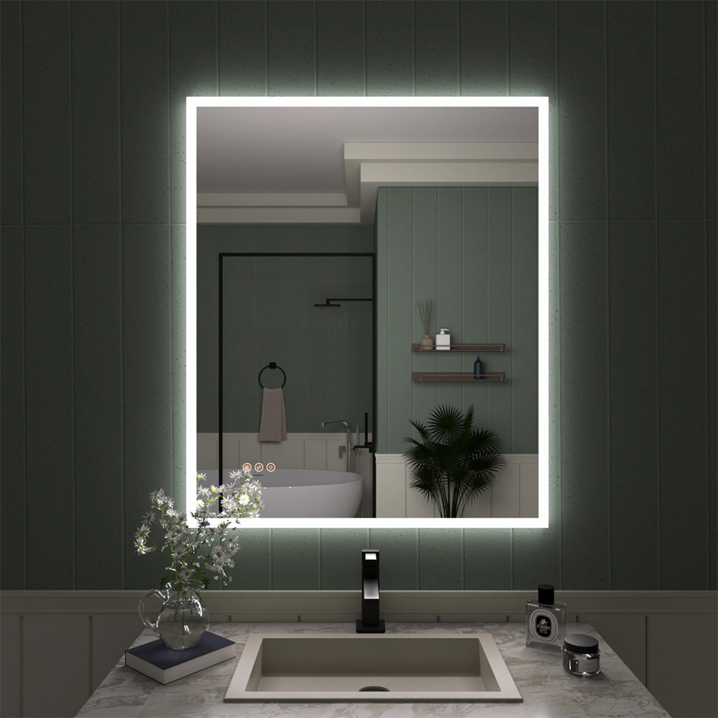 TaiMei LED Bathroom Vanity Mirror Anti-Fog Brightness Adjustable High-Definition ETL Certified