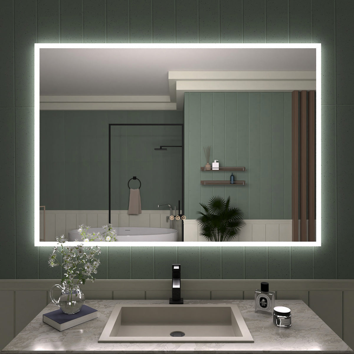 TaiMei LED Bathroom Vanity Mirror Anti-Fog Brightness Adjustable High-Definition ETL Certified